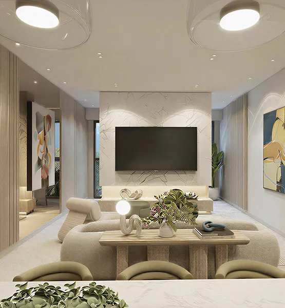 Forest Brook Reserve — contemporary living room interior