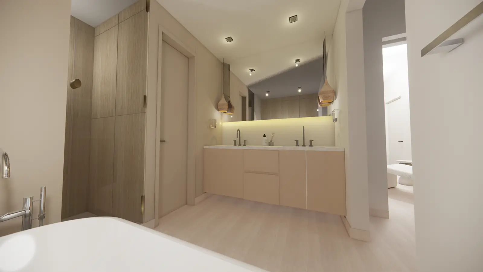 First-level bathroom