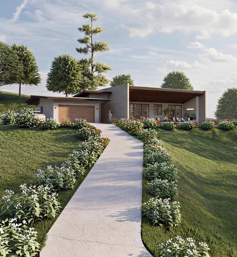 Lucero Homes Boquete Panamá — casa contemporánea personalizada con fondo de montaña